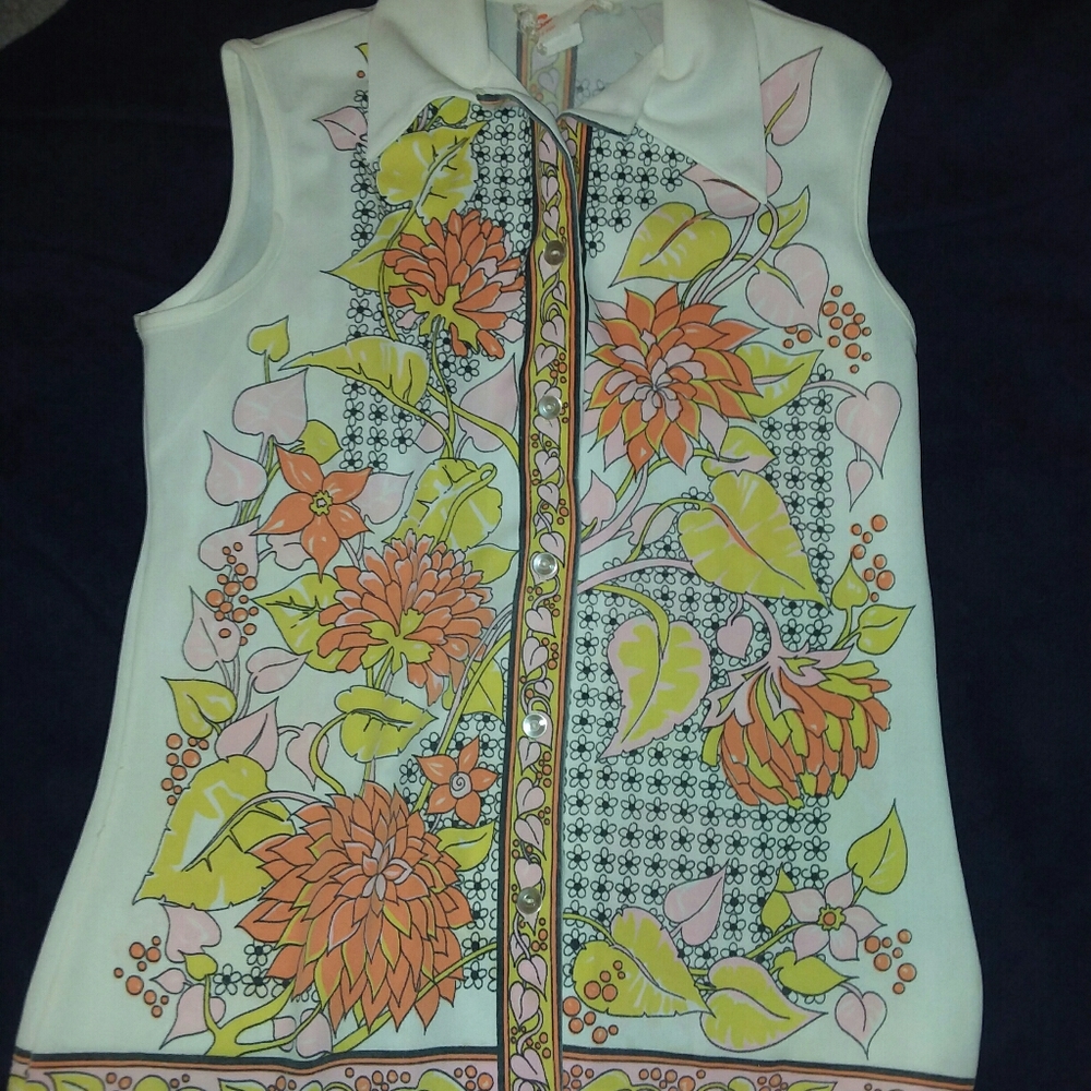vintage 1960s floral top